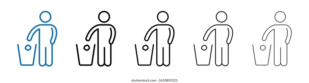Do not litter icon Outline vector logo for web ui