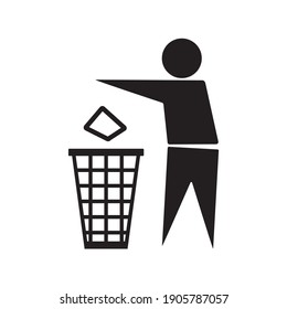 Do not litter icon, Packaging Symbol