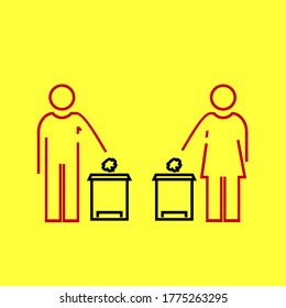 Do not litter icon. Recycle symbol. Illustration vector