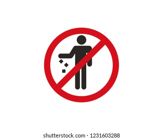 Do not litter icon sign symbol