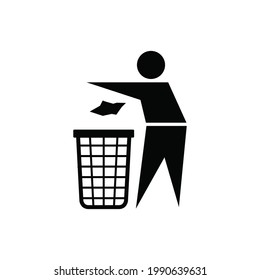 Do Not Litter Icon Sign Trash Stock Vector (Royalty Free) 1990639631 ...