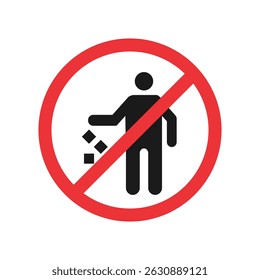 Do not litter icon stock illustration