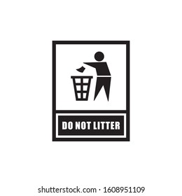 Do not litter icon symbol vector illustration