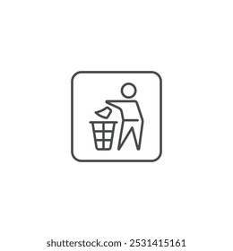Do not litter icon symbol vector illustration