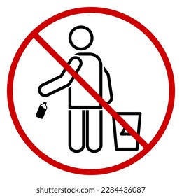 do not litter icon in trendy outline style design. Vector illustration isolated on white background.
