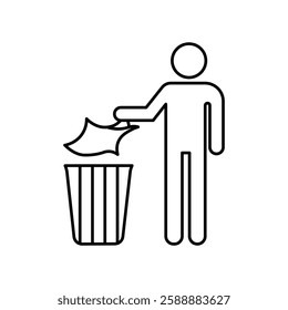 Do not litter icon Vector logo set flat