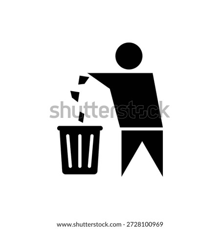 Do Not Litter Icon Vector, Proper Waste Disposal Symbol..eps
