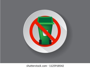 Do not litter icon.sign.vector eps.10