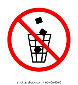 Do not litter, keep it clean, prohibition sign. Vector