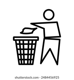 Do not litter linear logo mark in black and white