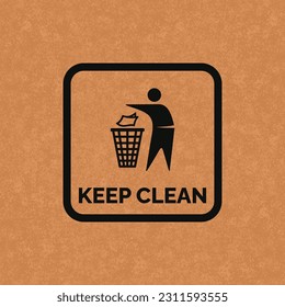 Do not litter packaging mark icon symbol vector. Keep clean icon symbol