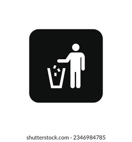 Do not litter packaging mark icon symbol vector. Keep clean icon symbol