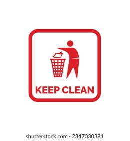 Do not litter packaging mark icon symbol vector. Keep clean icon symbol