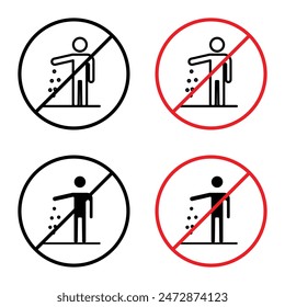 Do Not Litter Sign for Environmental Awareness, Public Cleanliness, and Waste Management Graphics