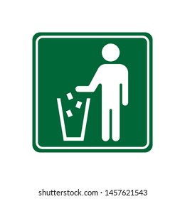 Do not litter sign. Litter icon in trendy outline style design. Vector graphic illustration. Suitable for website design, logo, app, template, and ui. EPS 10. 