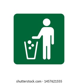 Do not litter sign. Litter icon in trendy outline style design. Vector graphic illustration. Suitable for website design, logo, app, template, and ui. EPS 10. 