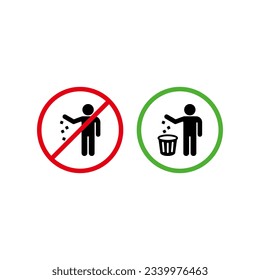 no ensuciar ilustración de signo, no hay símbolo de ensuciamiento