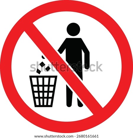 Do not litter sign isolated on white background
