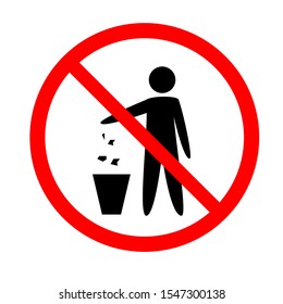 Do Not Throw Rubbish Sign01 Stock Illustration 556777186