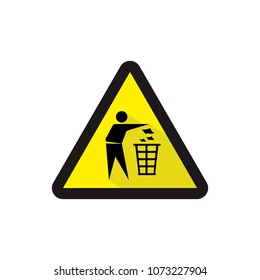 Do not litter sign vector