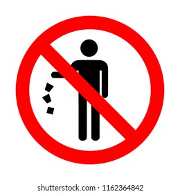 Do not litter sign vector ESP10