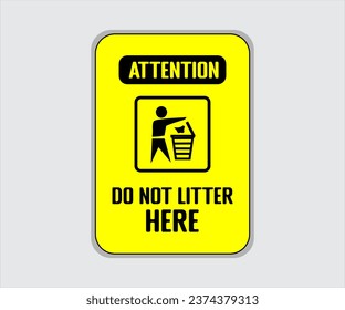 Do Not Litter Sign Vector