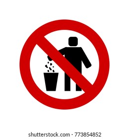 Do Not Litter Sign Vector Isolated Stock Vector (royalty Free 