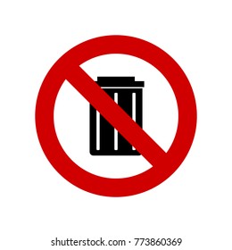 Do not litter sign vector isolated