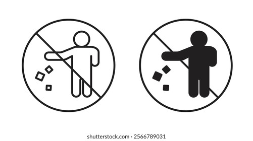 Do not litter signs vector illustration pack