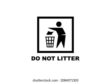 Do not litter simple flat icon vector illustration