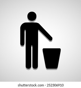 Do Not Litter Symbol icon great for any use. Vector EPS10.