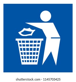 Do Not Litter Symbol Sign, Vector Illustration, Isolate On White Background Icon. EPS10