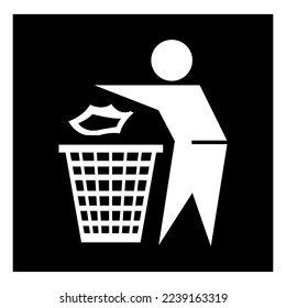 Do Not Litter Symbol Sign, Vector Illustration, Isolate On White Background Label .EPS10