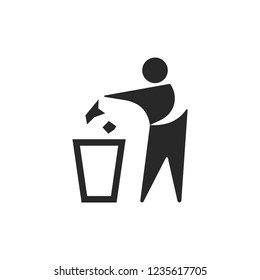 Do not litter symbol trendy style vector image