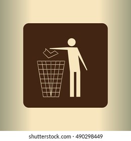 Do not litter symbol vector packaging paper. It can be used on the box or packaging. Vector EPS 10.