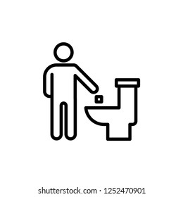 Do Not Litter In Toilet Icon Outline Vector