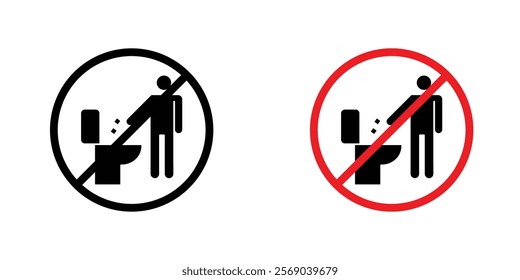 Do not litter in toilet sign vector graphic pack