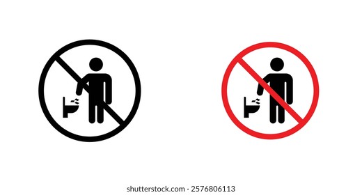 Do not litter in toilet sign vector pack for web designs