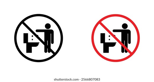 Do not litter in toilet signssign vector pack for apps and web UI designs