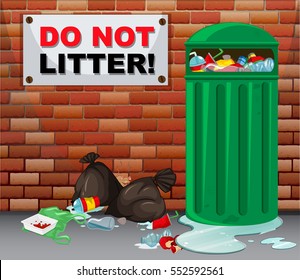 Do Not Litter With Trash