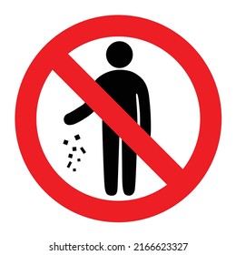 Do not litter trash garbage sign