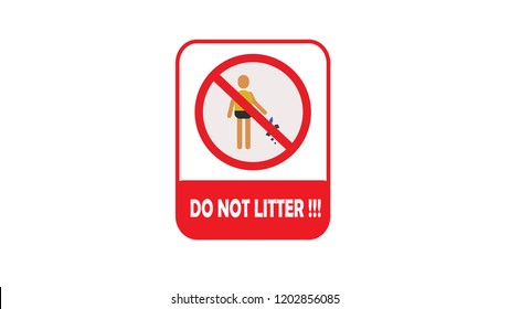 Do not Litter vector
