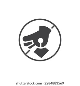 Do not litter vector icon. filled flat sign for mobile concept and web design. Keep it clean prohibition sign glyph icon. Symbol, logo illustration. Vector graphics