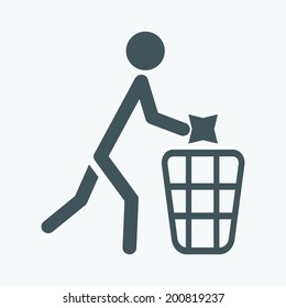 Do not litter vector sign, illustration