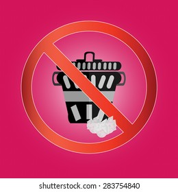 Do not litter, vector sign, Eps10