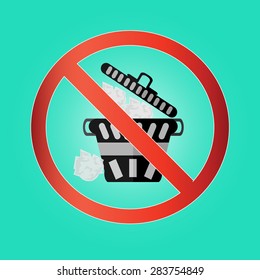Do not litter, vector sign, Eps10