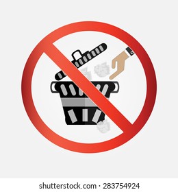 Do not litter, vector sign, Eps10