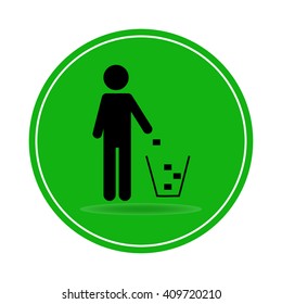 Do not litter, vector sign