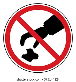 Do not littering sign. Vector illustration eps10 design.