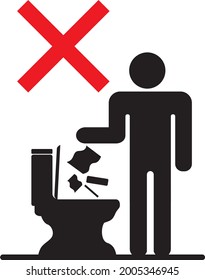 do not littering in to toilet